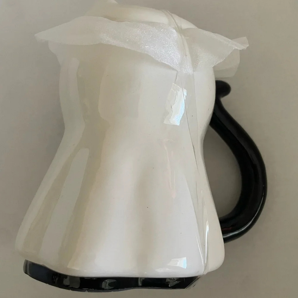 Halloween‎ ghost skull 💀 cat tea cup or coffee mug with ceramic lid